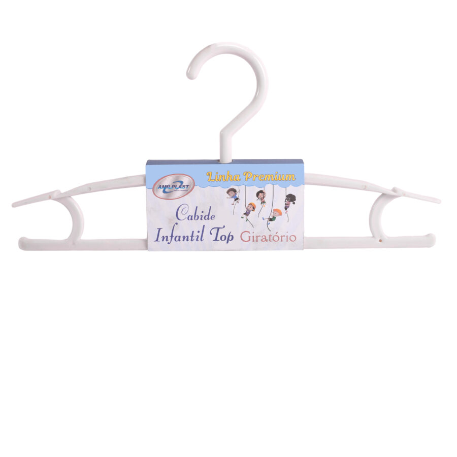 Cabide Infantil TOP Color Branco- 1028-C